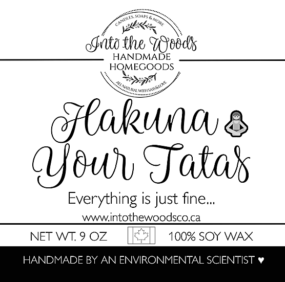 Hakuna Your Tatas 🧘 🎁 - select size, wick type & scent