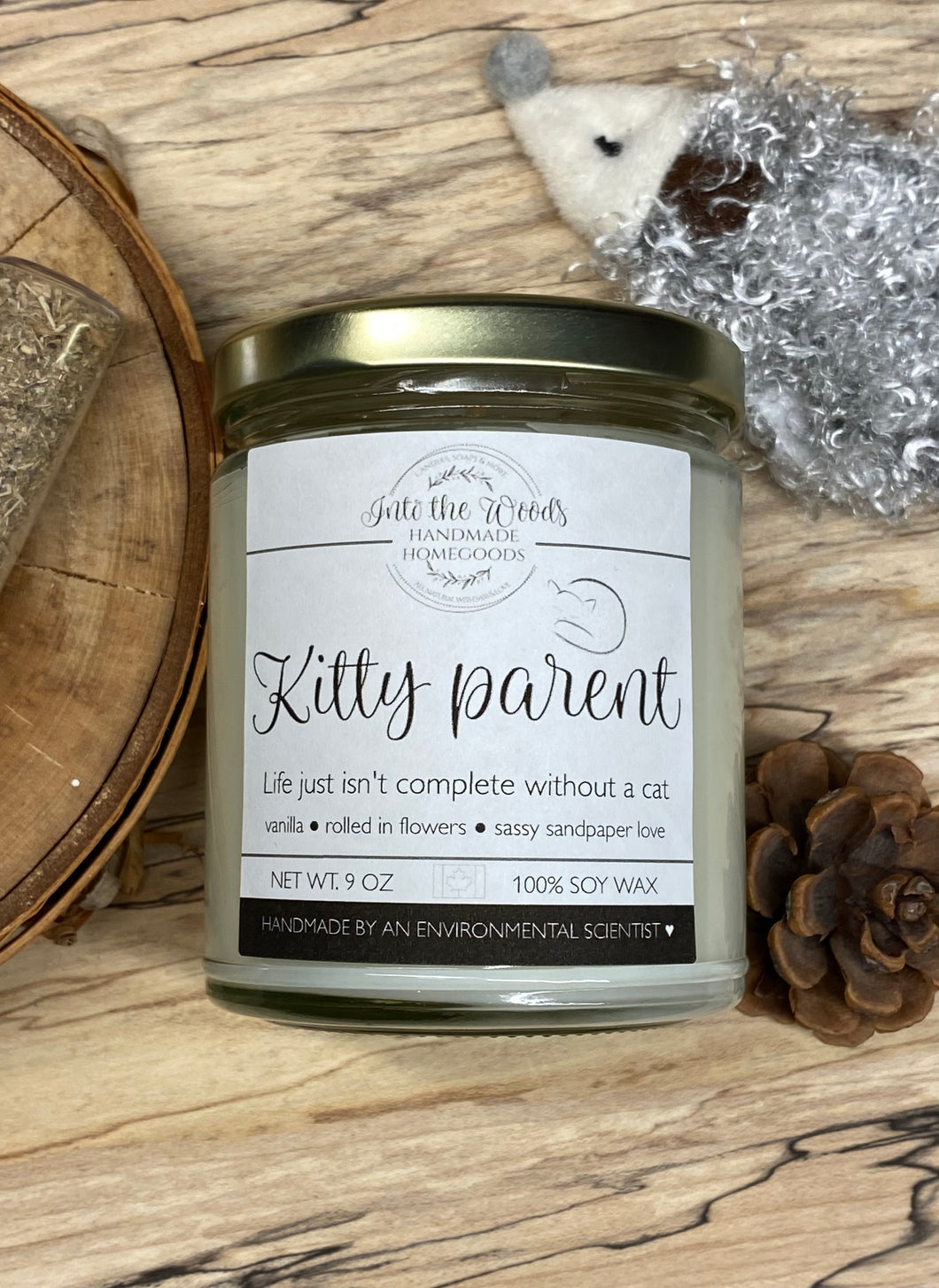 Kitty Parent 🐱 woody vanilla, rolled in flowers & sassy sandpaper love