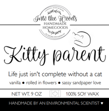 Load image into Gallery viewer, Kitty Parent 🐱 woody vanilla, rolled in flowers &amp; sassy sandpaper love

